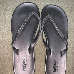 Sparkly flip flops